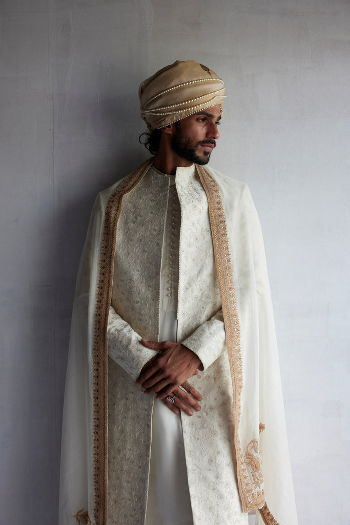 Chikankari Sherwani Set