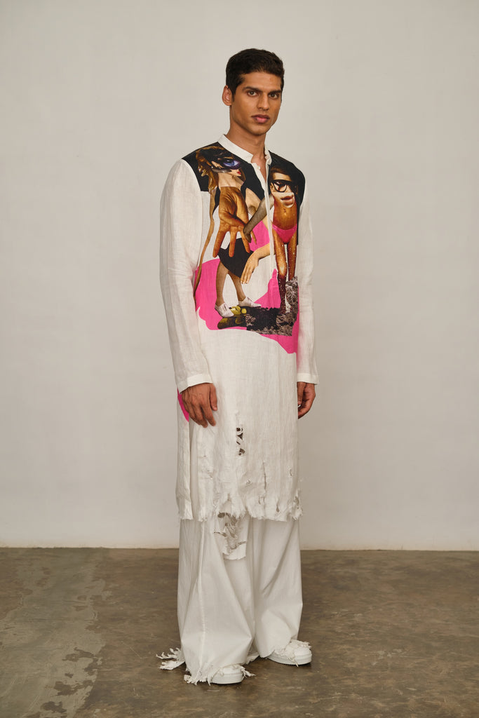 Artwork Printed Kurta Only