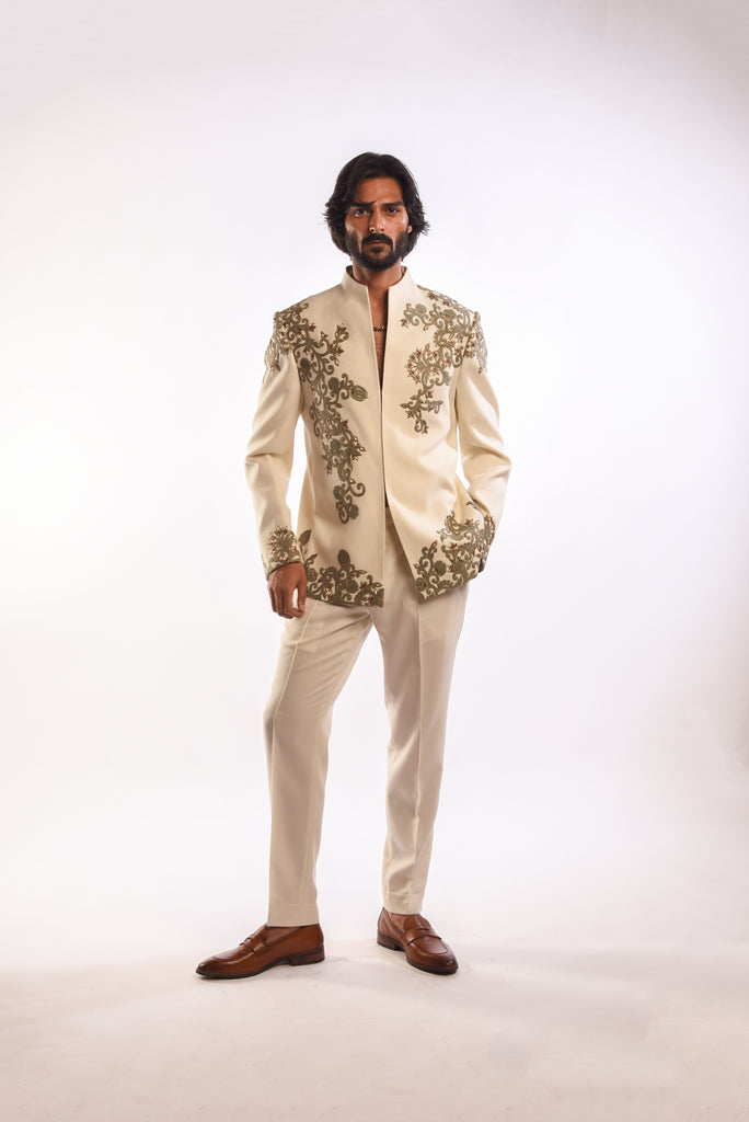 Dori Embroidery Bandhgala Set