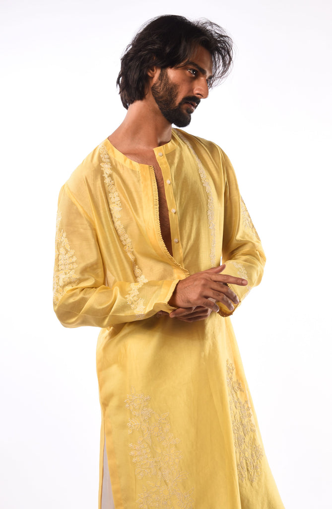 Yoke And Boota Chikankari Embroidery Kurta Set