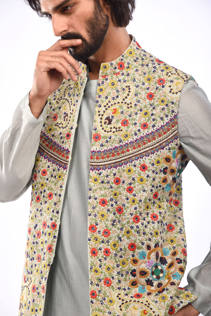 Floral Tribal Embroidery Bundi Set