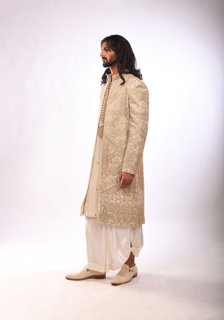 Dori Embroidery Sherwani Set