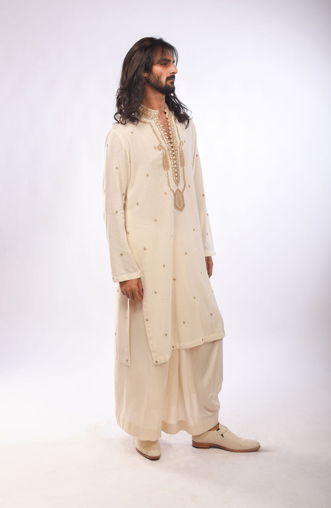 Thread Dori Yoke Embroidery Kurta Set