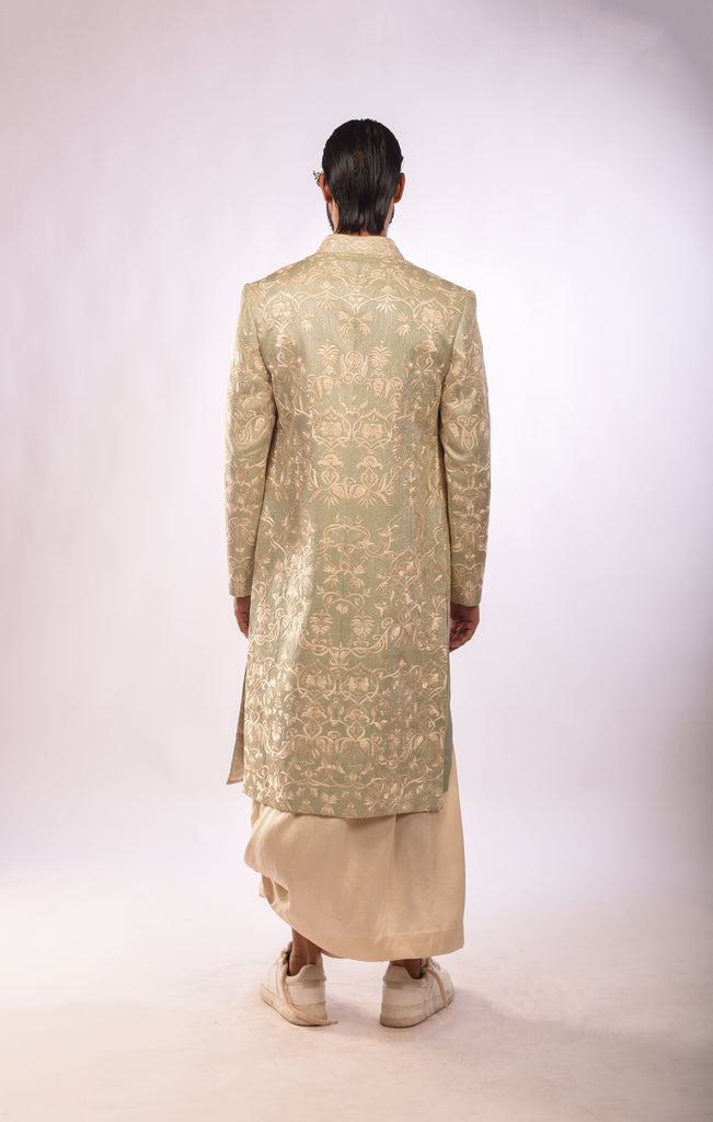 Gara Embroidery Sherwani Set