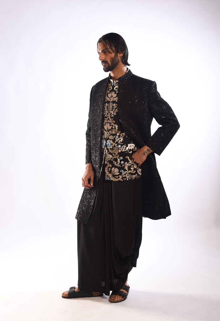 Sequin Embroidery Achkan Set