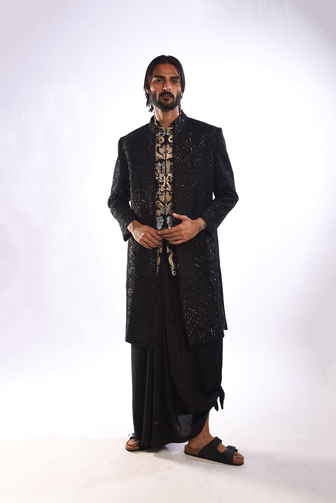 Sequin Embroidery Achkan Set