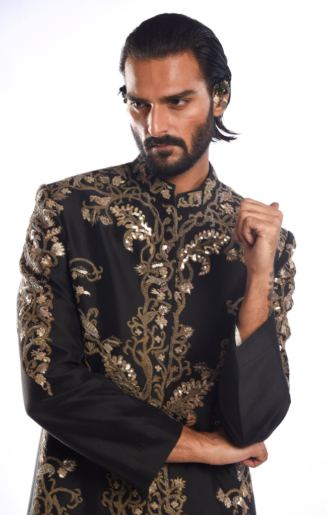 Dori Embroidery Achkan Set