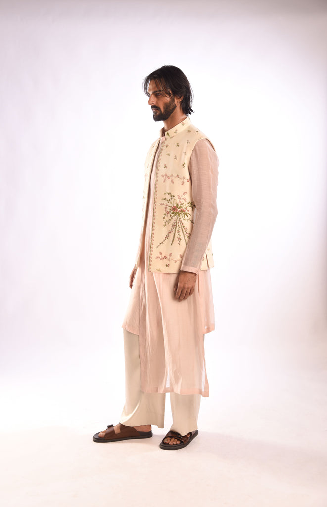 Floral Printed Embroidery Bundi Set