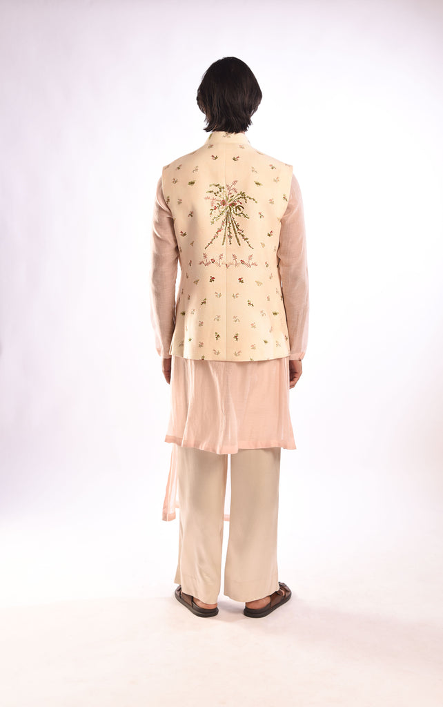 Floral Printed Embroidery Bundi Set