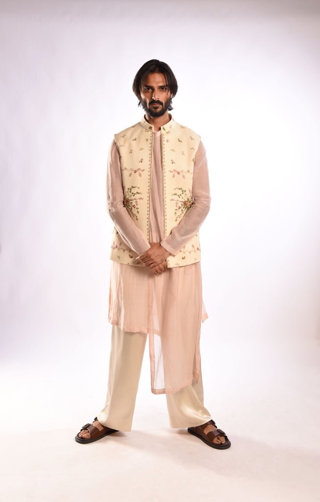 Floral Printed Embroidery Bundi Set