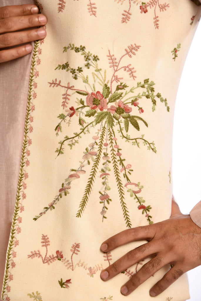 Floral Printed Embroidery Bundi Set