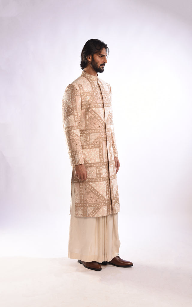 Dori Chikankari Sherwani Set