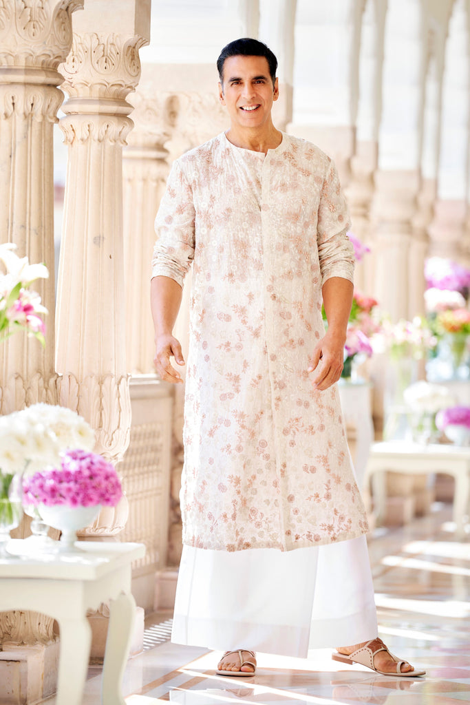 Knot Embroidery Kurta Set