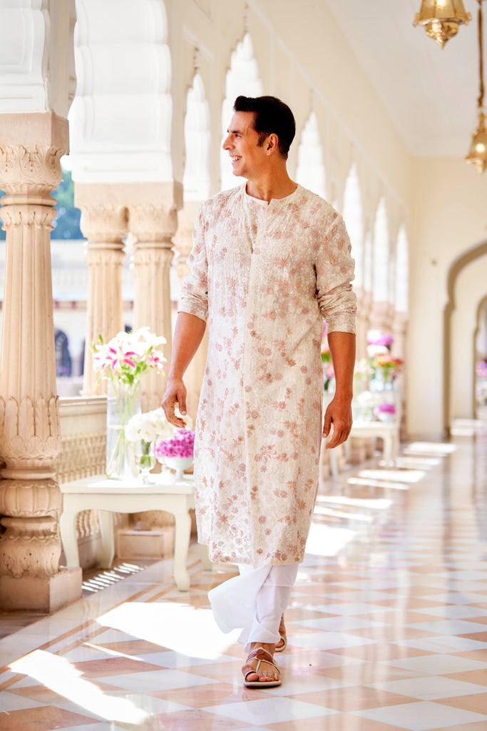 Knot Embroidery Kurta Set