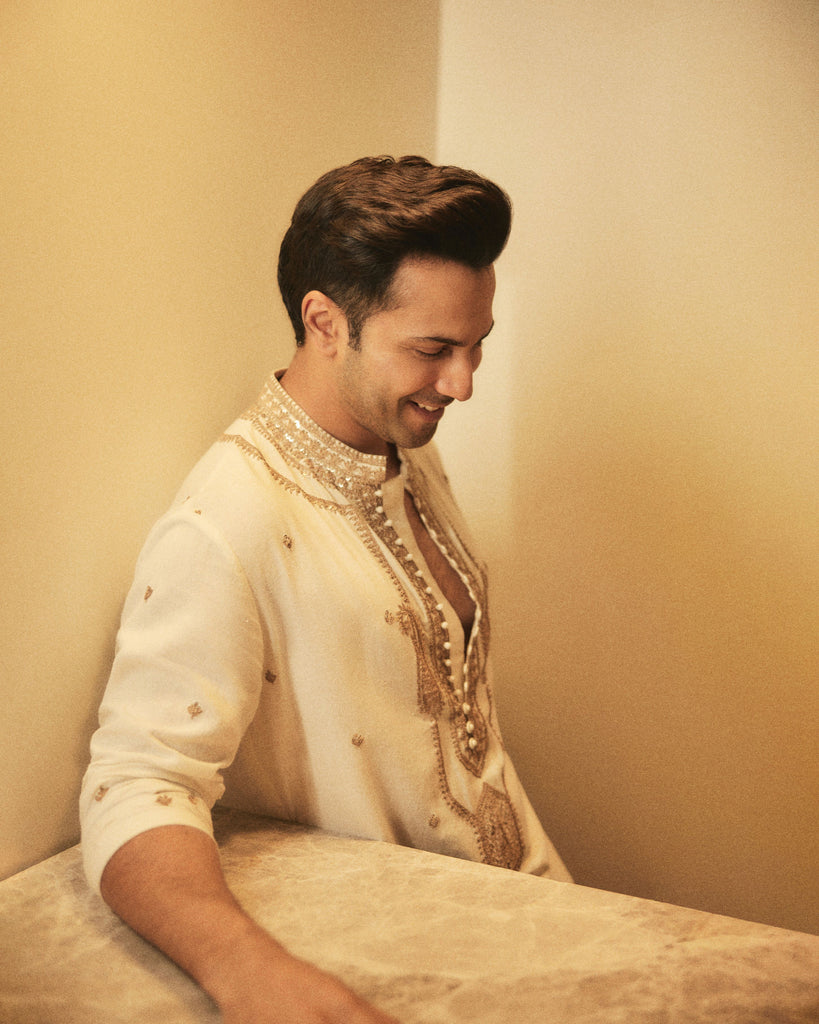 Thread Dori Yoke Embroidery Kurta Set