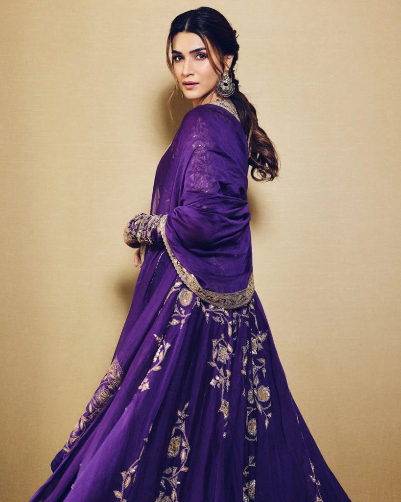 Front open ghera kurta Set