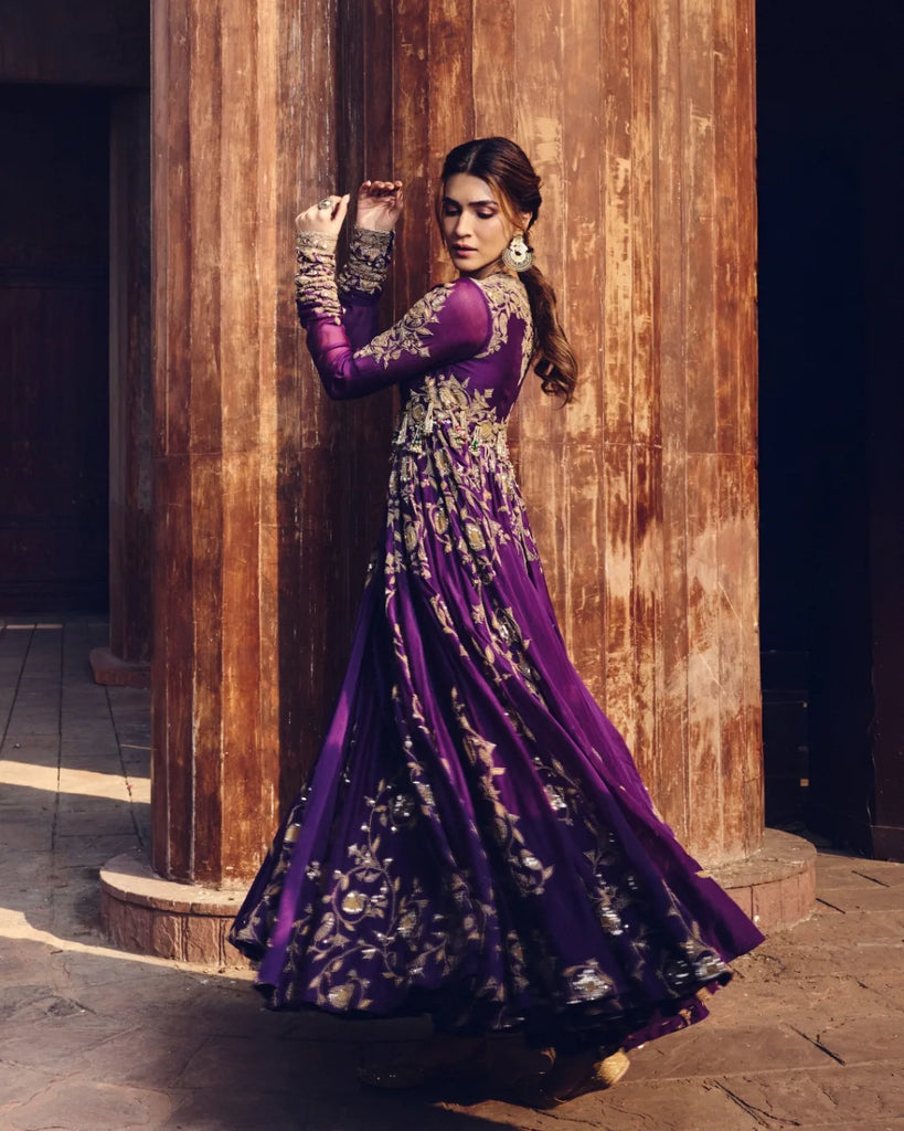 Front open ghera kurta Set