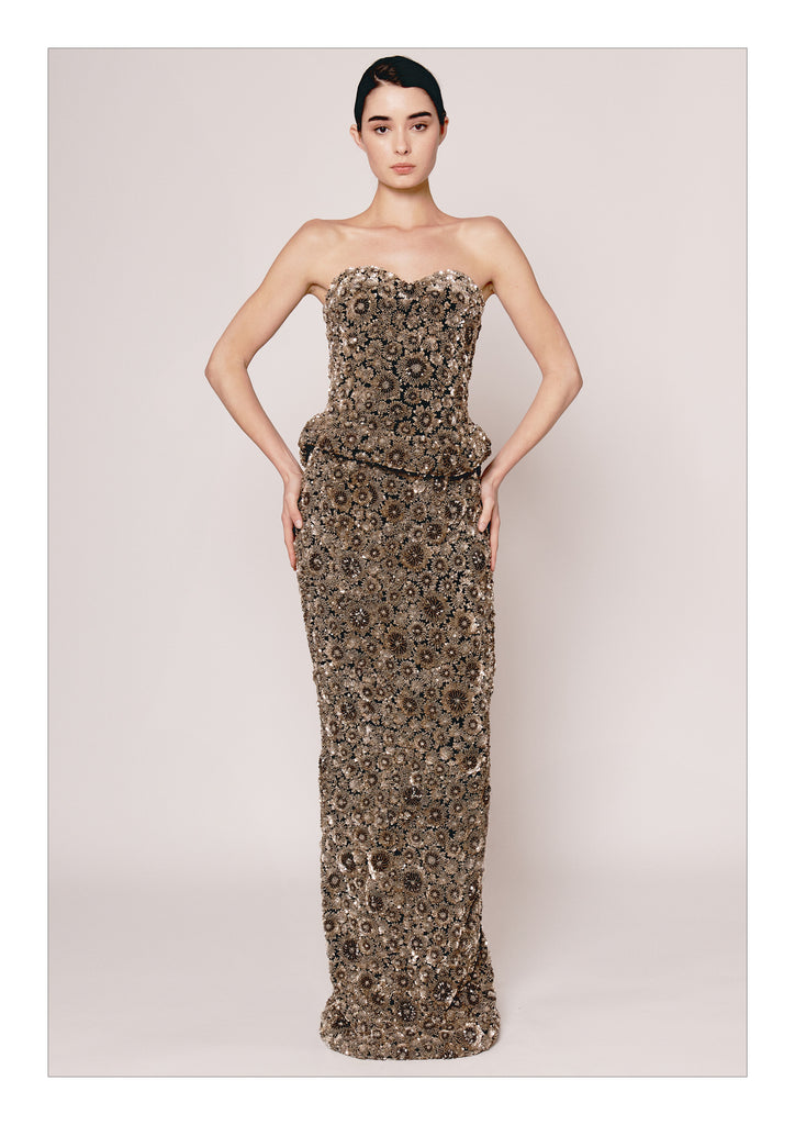 Sequin Motif Corset Set