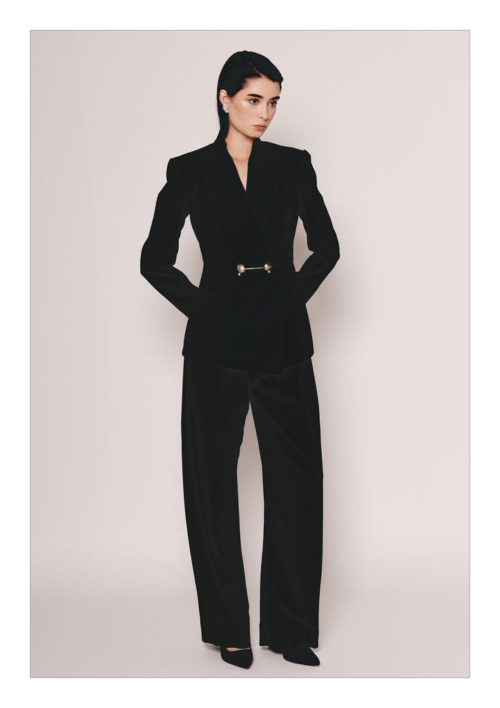 Tailored Black Trouser Suit