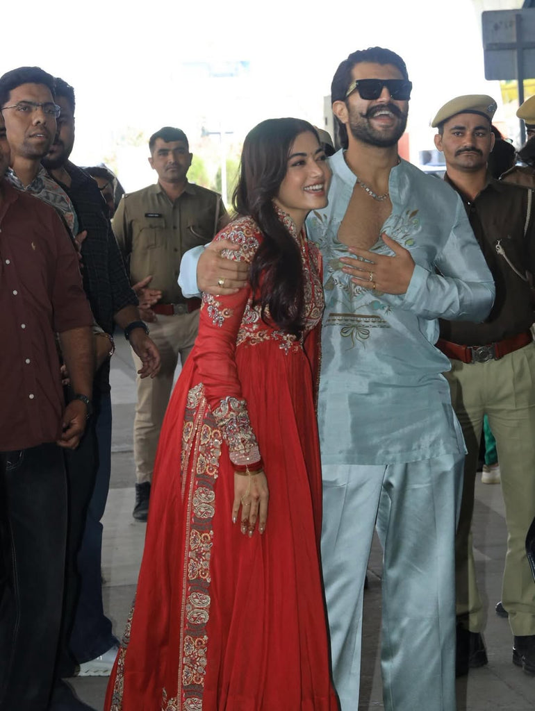 Washblue Hand Painted Kurta Set