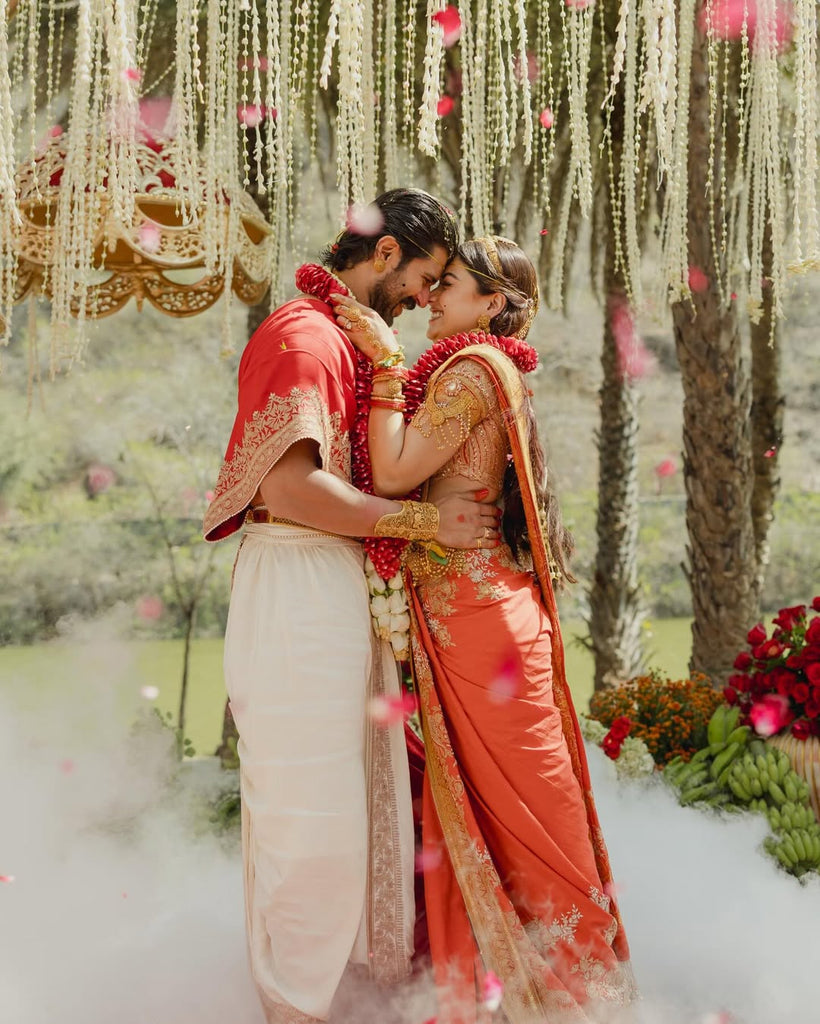 Coral Dori Embroidery Concept Saree