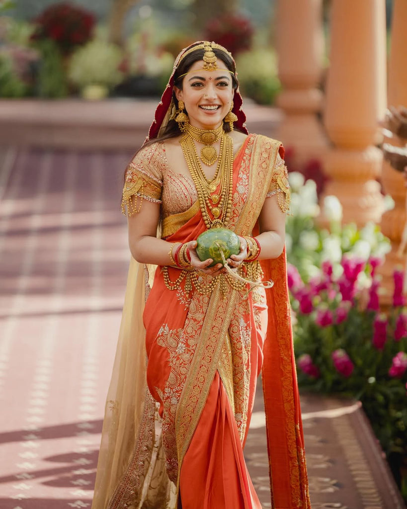 Coral Dori Embroidery Concept Saree