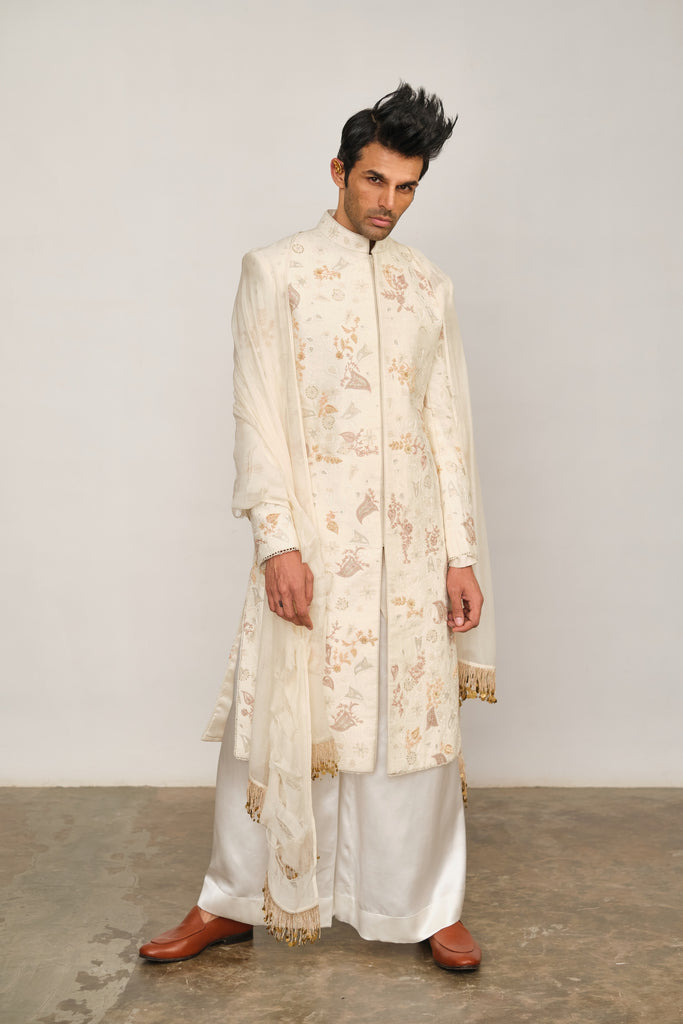 Chikankari Sherwani Set