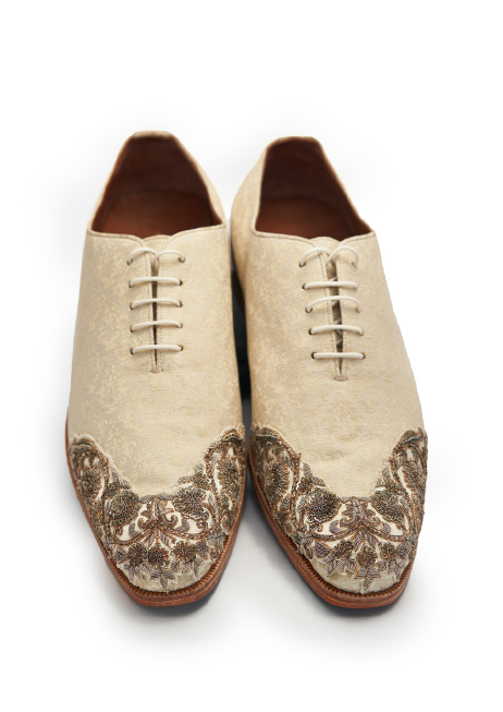 Jaquard Maal Placement Emb. Laceup Shoes