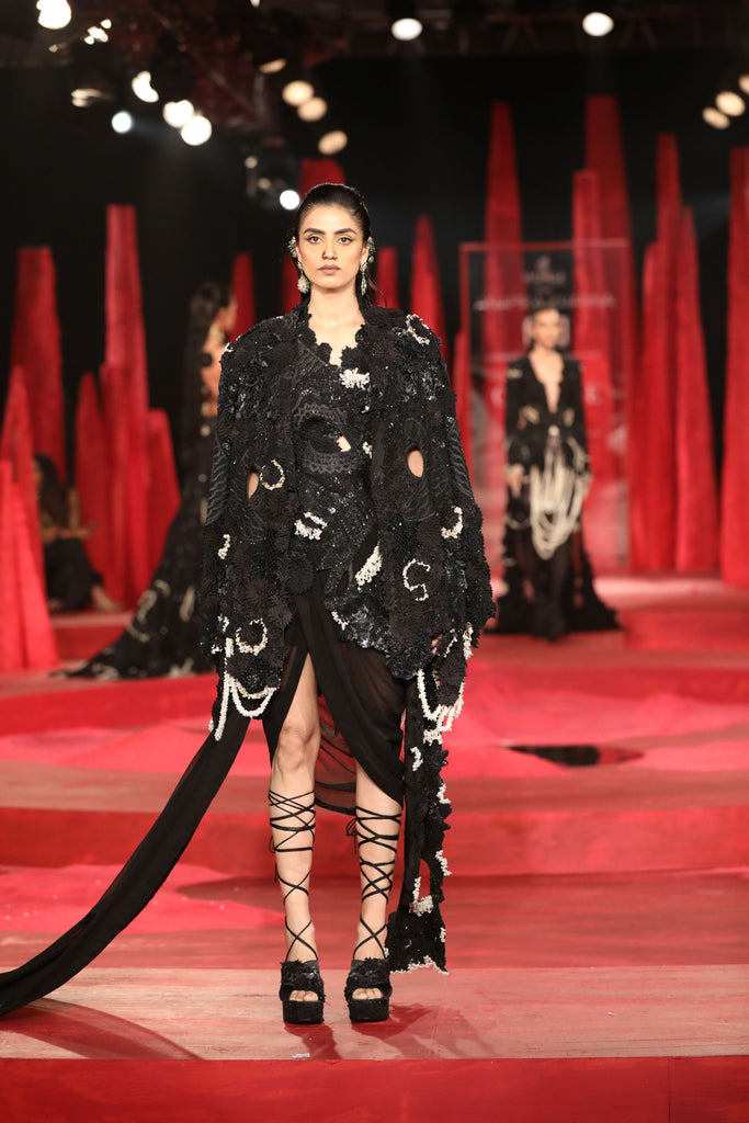 3D floral oversized jacket set