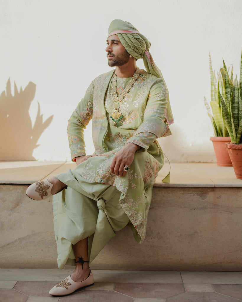 Scriptured Kurta Set