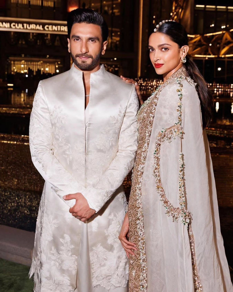 Satin Embroidery Sherwani Set