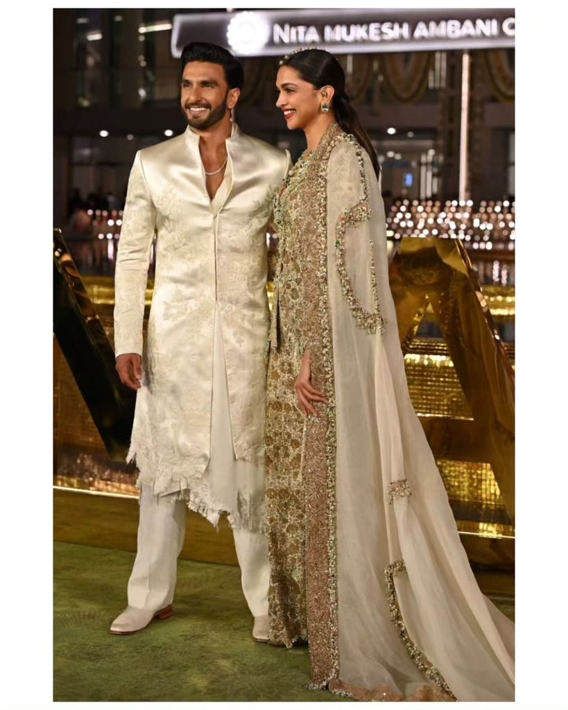 Satin Embroidery Sherwani Set