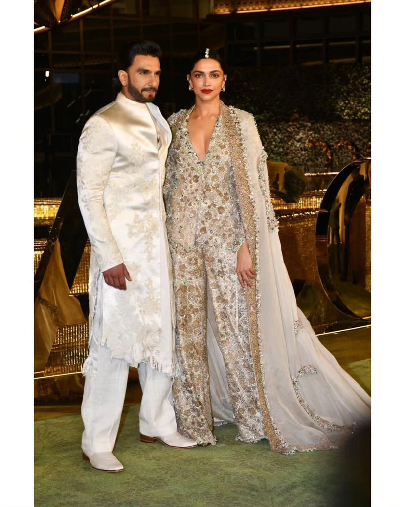 Satin Embroidery Sherwani Set