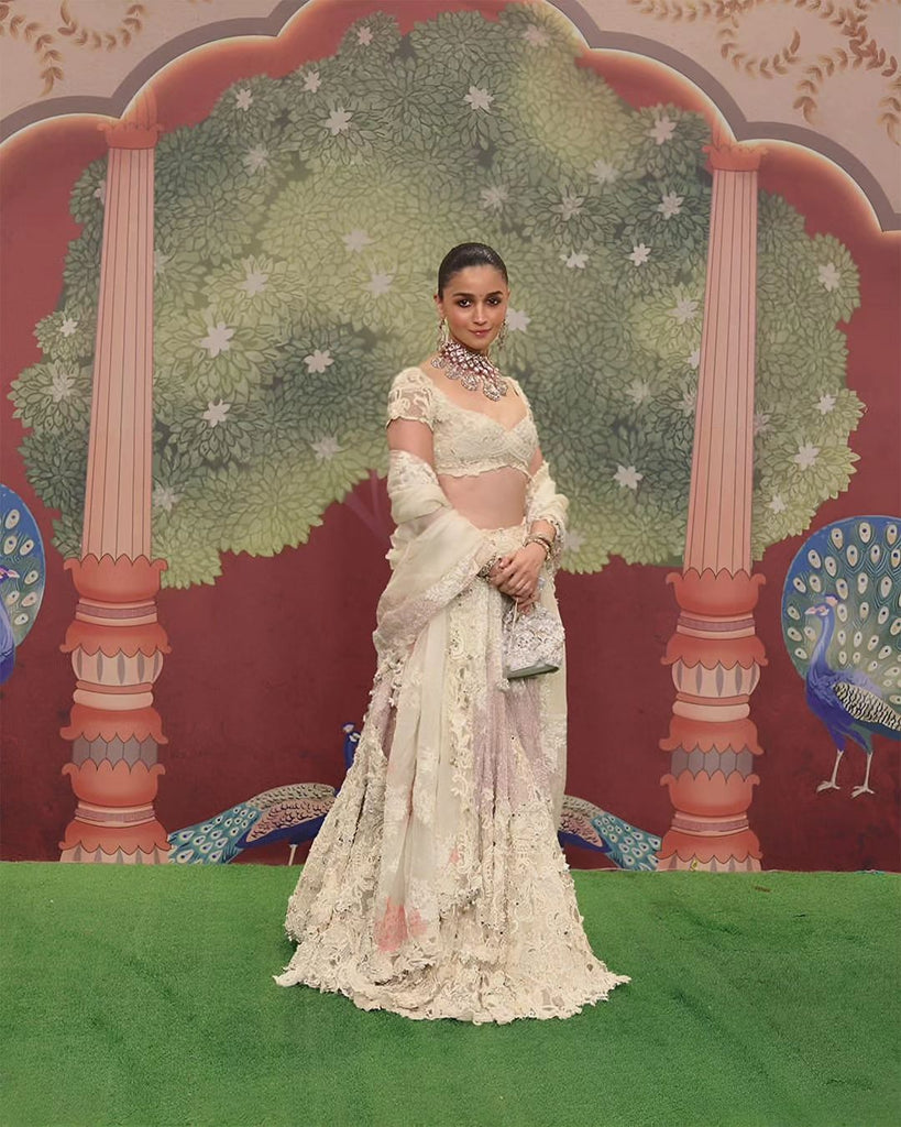 Lace embroidered lehenga Set