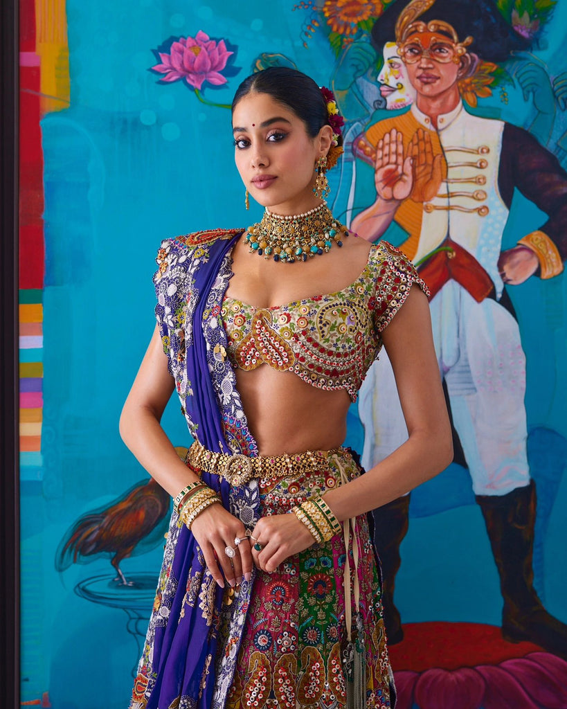 Embroidered lehenga set