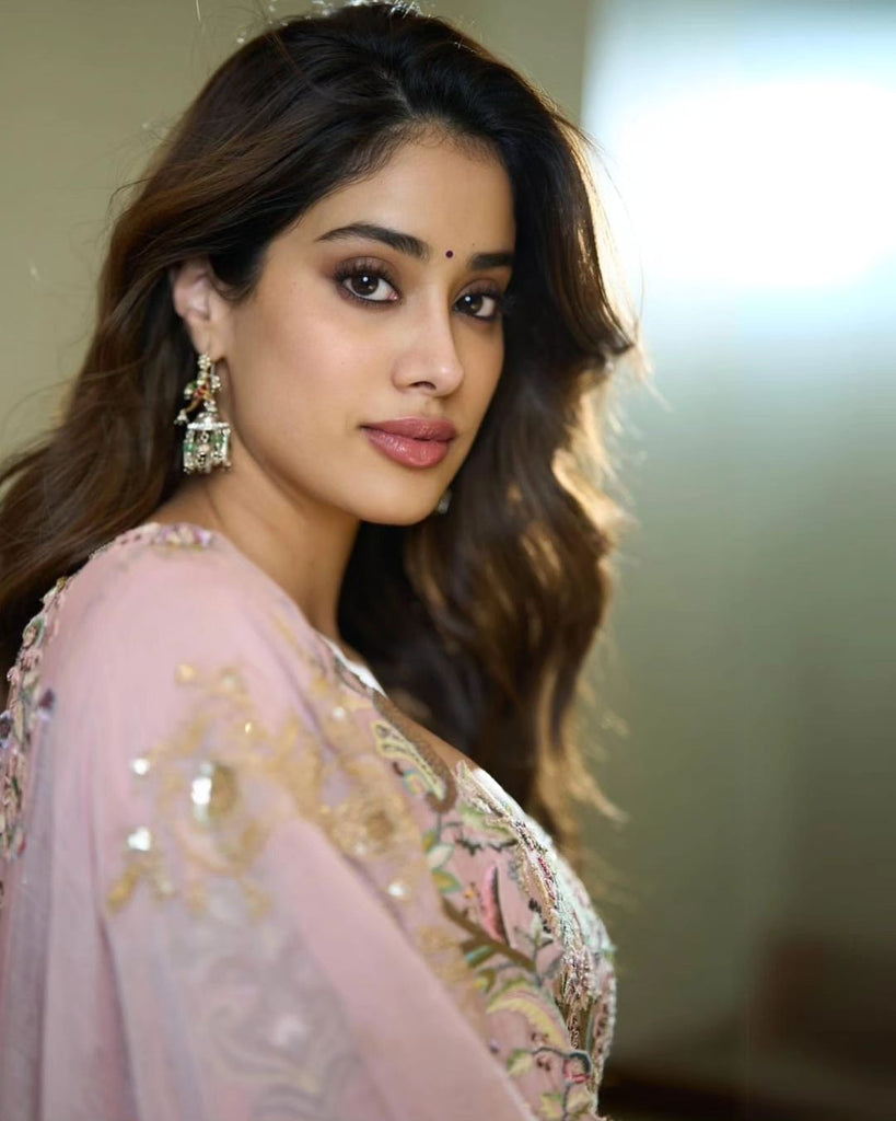 Embroidered ghera kurta set