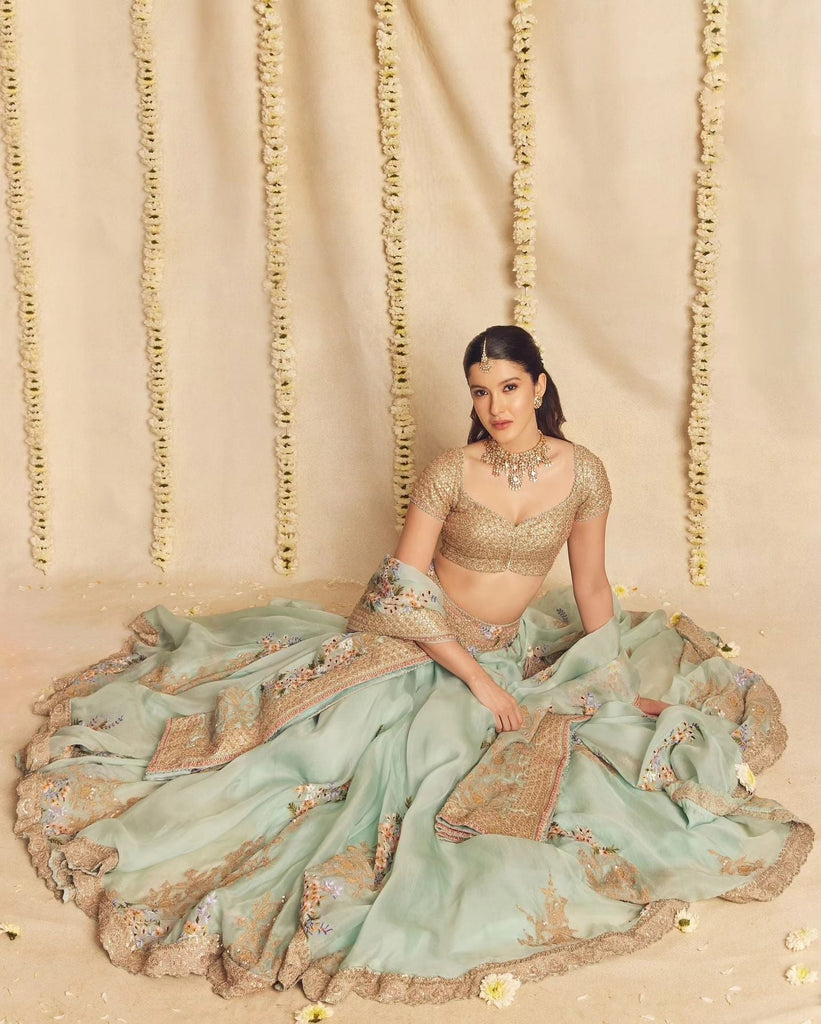 Gota embroidery lehenga with blouse and dupatta set