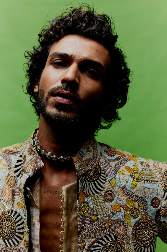 Tribal Embroidery Achkan