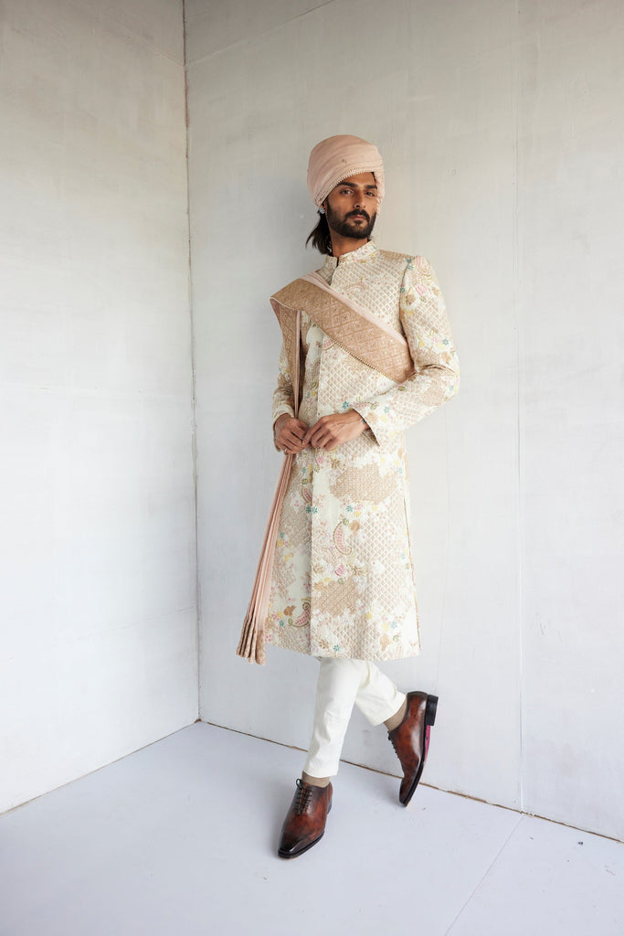 Thread & Zardozi Embroidery Sherwani Set