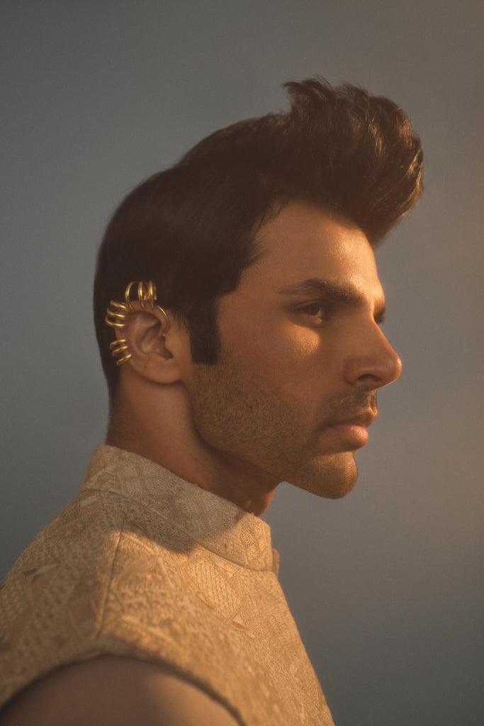 Grid Embroidery Bundi Set