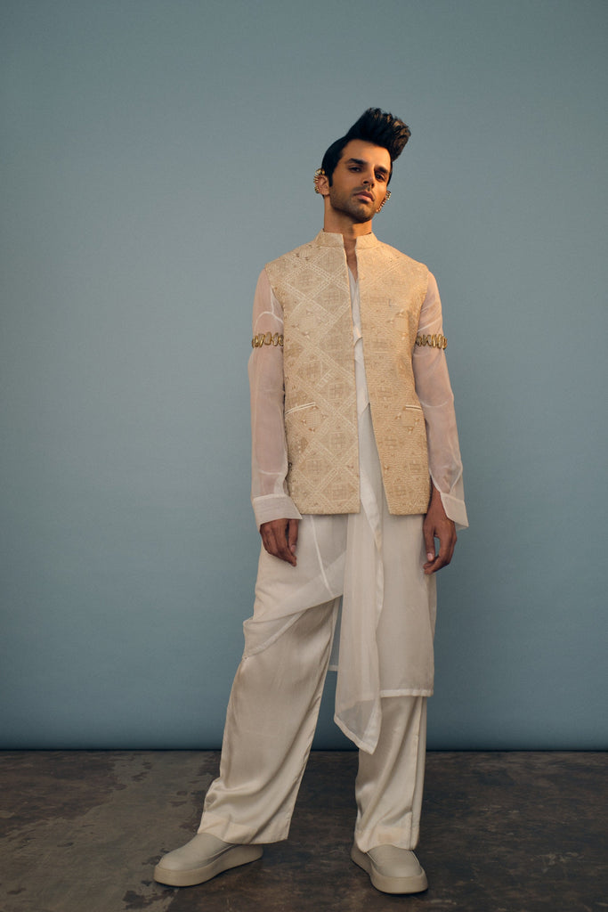 Grid Embroidery Bundi Set