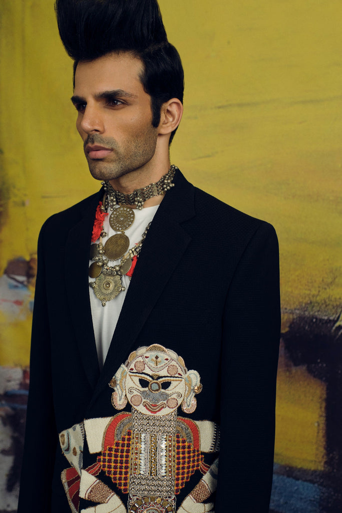 Patchwork Blazer Set