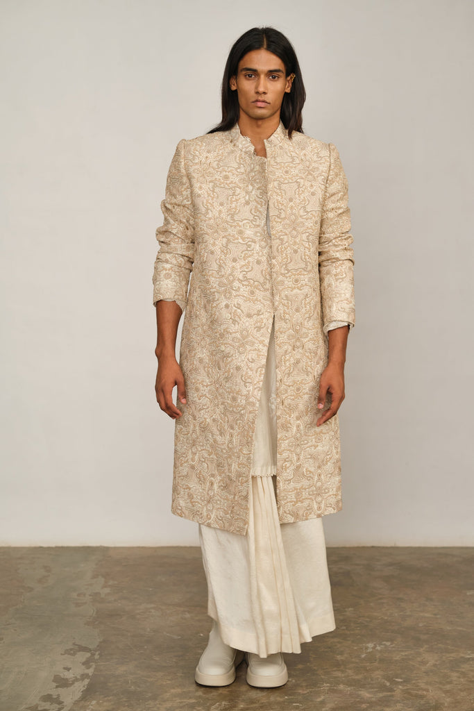 Knot Embroidery Sherwani Set
